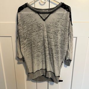 Buffalo laced sweatshirt.